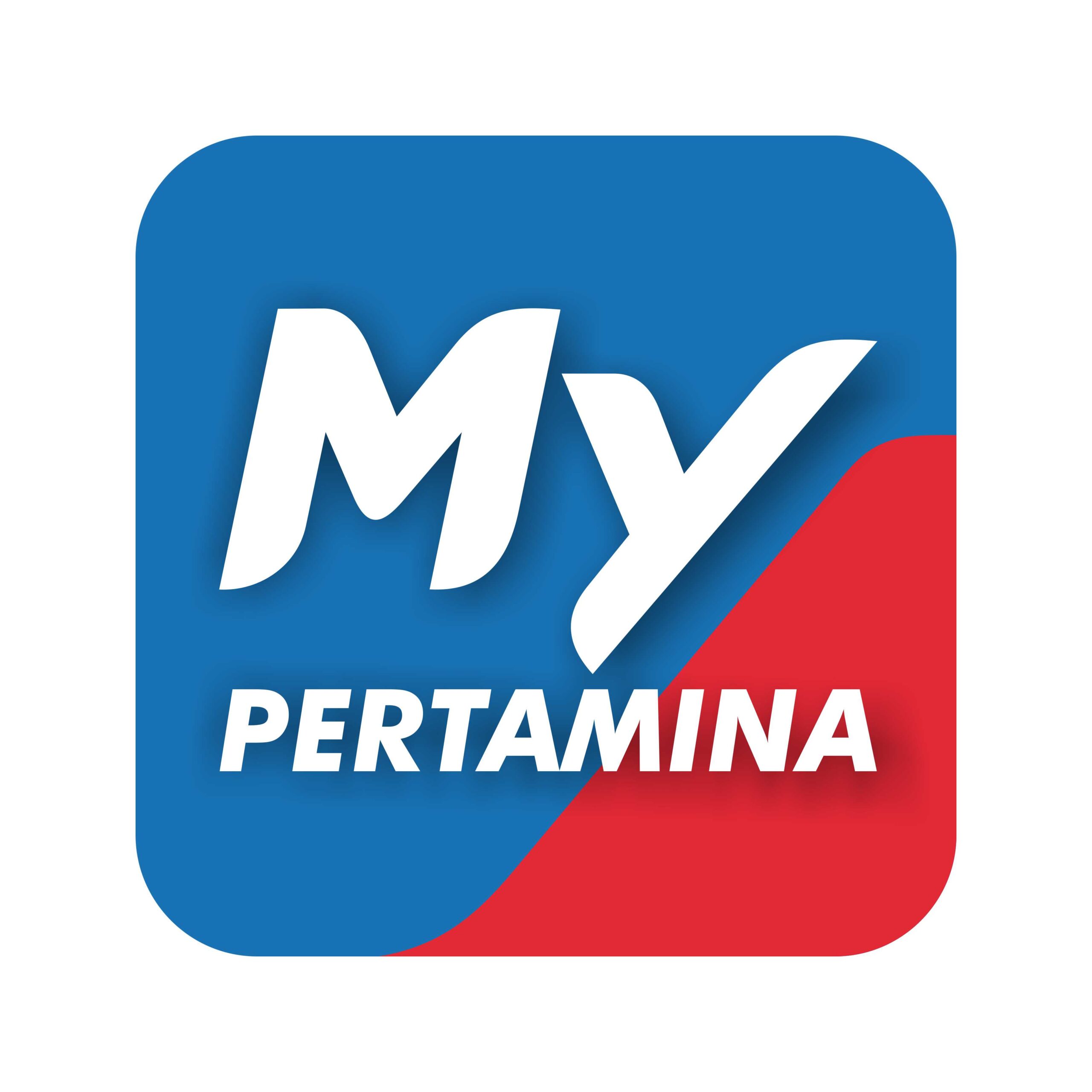 Pertamina logo, a stylized red, blue, and green geometric shape representing the Indonesian state oil company